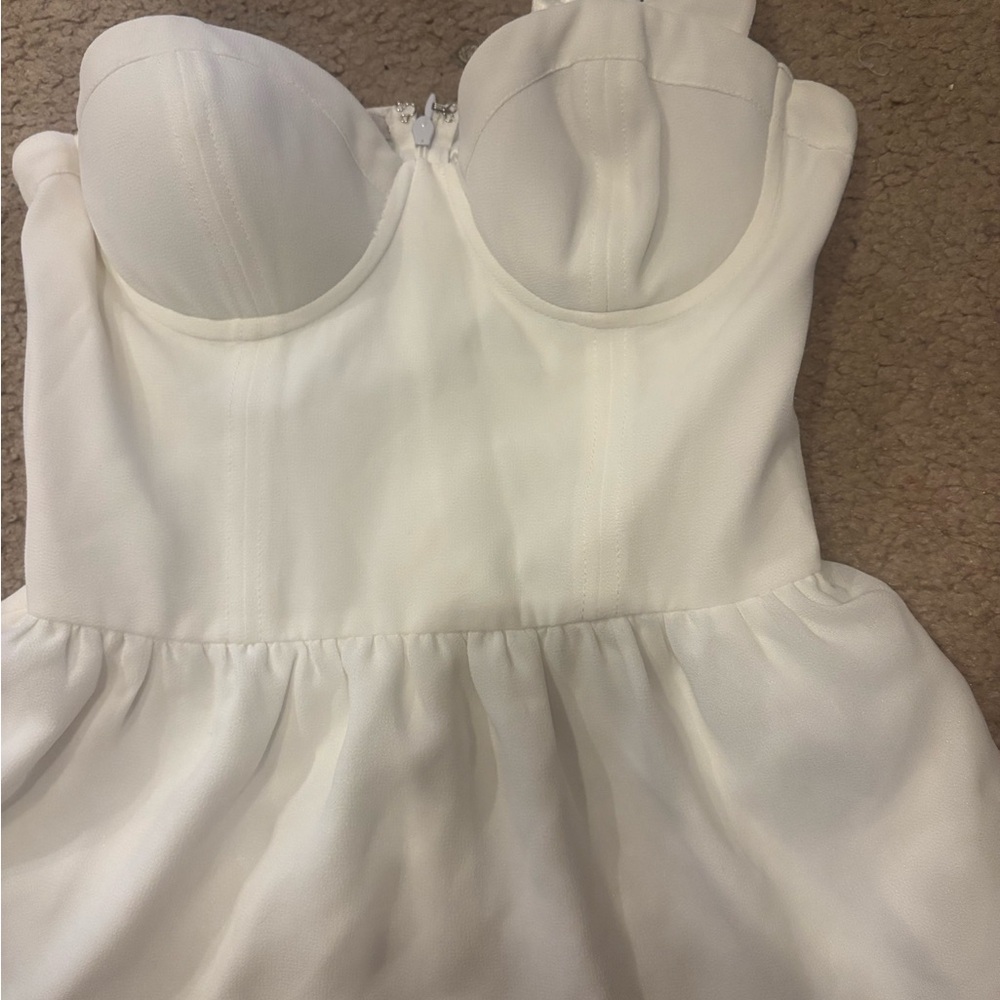 Guess White Strapless Bustier Top